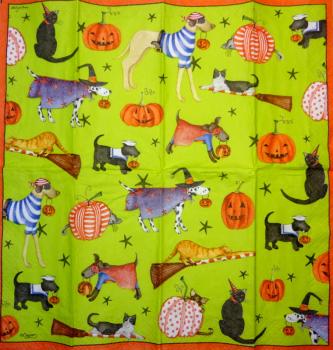 HAL-513 Halloween - 3-lagig - Caspari - Taschentuch